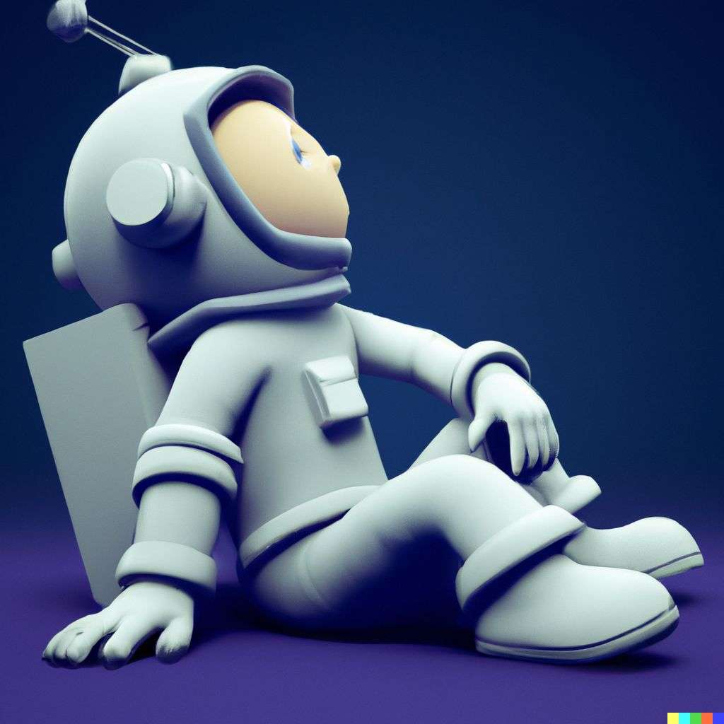 an astronaut, digital art, 3D style